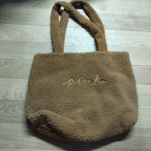 PINK Victoria's Secret Brown Sherpa Tote
